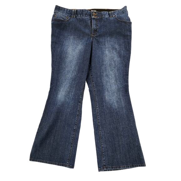 Lane Bryant Women’s Bootcut Jeans Size 22 Dark Wash Tighter Tummy High-Rise - Picture 2 of 10